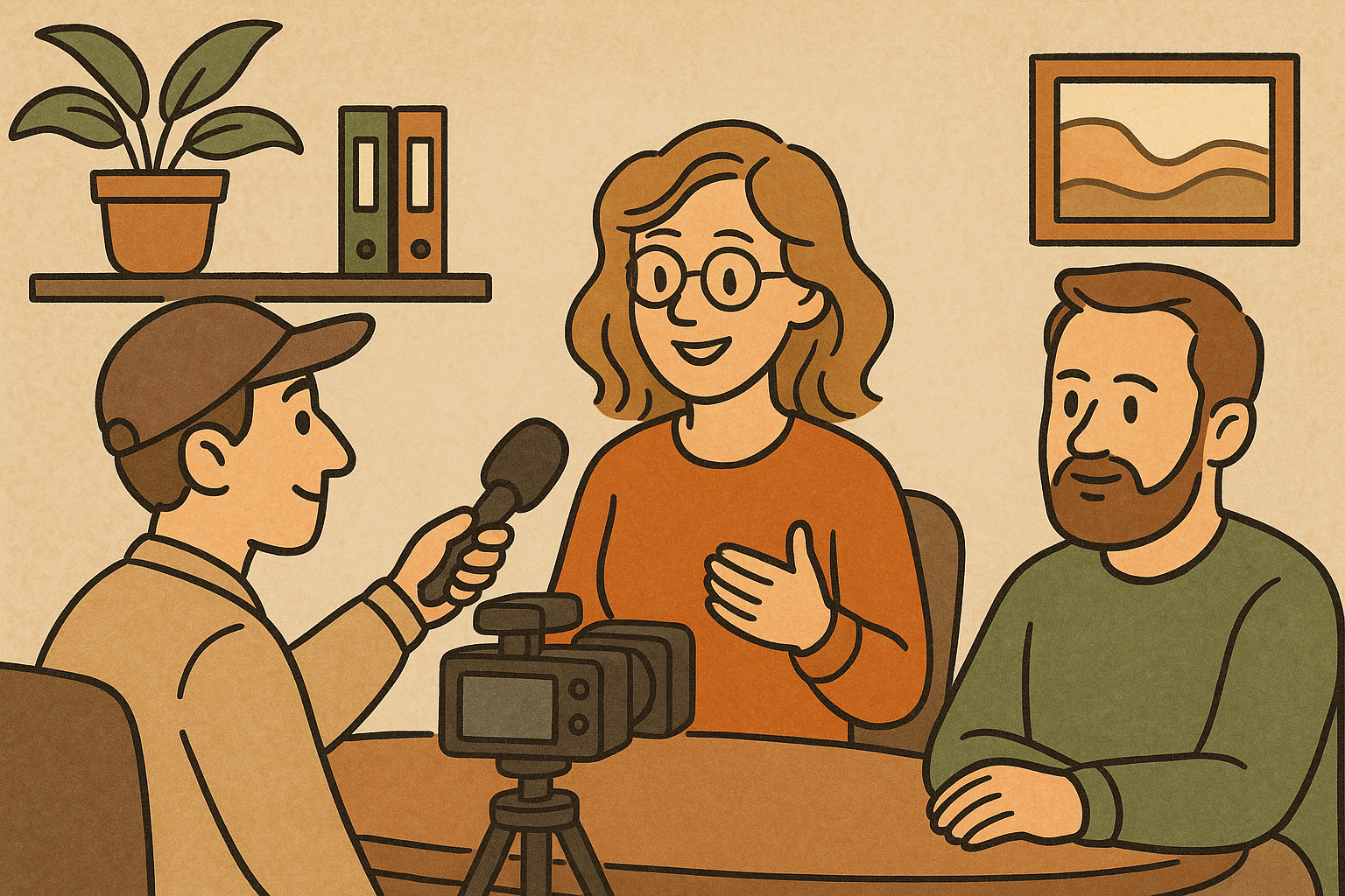 Breadlight team interviewing a local business owner